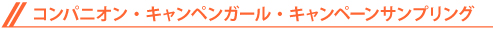 コンパニオン・キャンペンガール・キャンペーンサンプリング